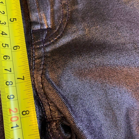 7 For All Mankind Purple Metallic Jeans - Picture 8 of 10